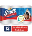 PAPEL HIGIÉNICO SCOTT MAXI TRIPLE HOJA x 12u