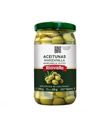 ACEITUNA MANZANILLA RIOVALLE x 250gr