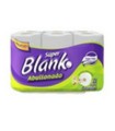 PAPEL HIGIENICO SUPER BLANKO MEGA x 12UND