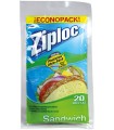 BOLSA ZIPLOC P/SANDWICH ECONOPACKx20UND