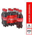 GASEOSA COCA-COLA PET SIXPACK250ML x UND