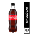 GASEOSA COCA-COLA ZERO SIN AZÚCAR BT600ML