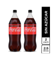 OF GASEOSA COCACOLA ZERO SIN AZÚCAR BT2.5LT x 2UN P.E