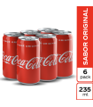 GASEOSA COCA COLA SIXPACK LT235ML