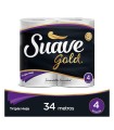 PAPEL HIGIÉNICO SUAVE GOLD TRIPLE HOJA 4u